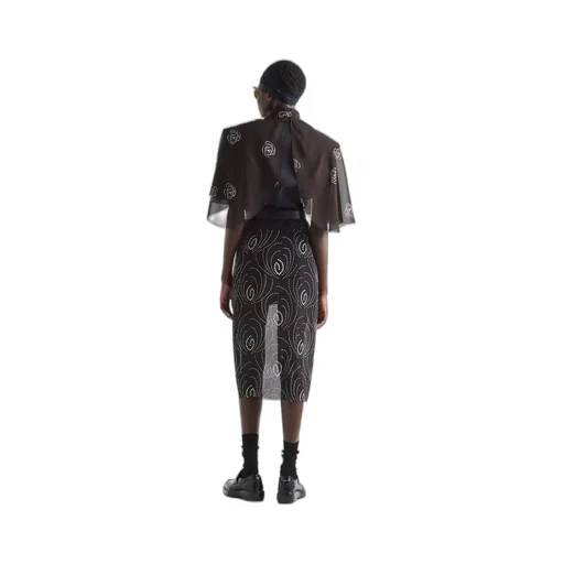 Printed georgette skirt
