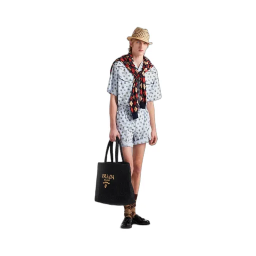 Printed cotton Bermudas