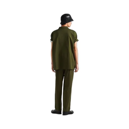Oversized cotton polo shirt