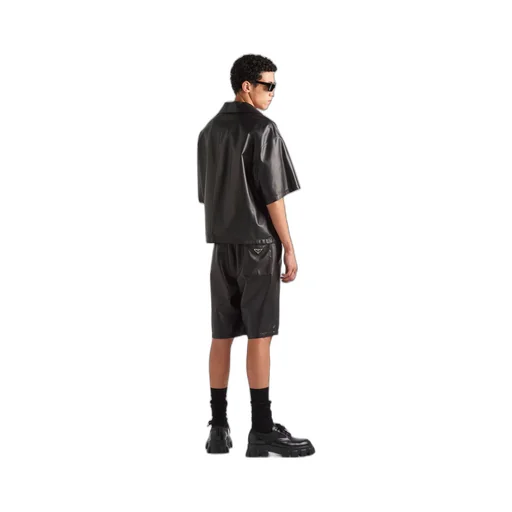 Nappa leather shirt