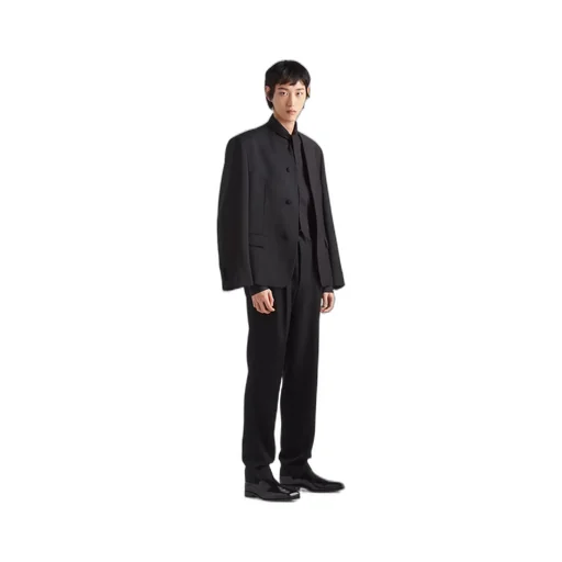 Single-breasted mohair wool jacket