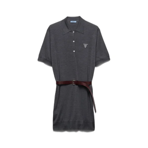 Silk polo mini-dress