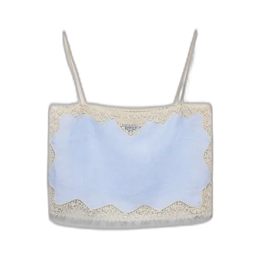 Embroidered linen top
