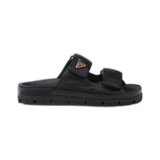 Nappa leather slides