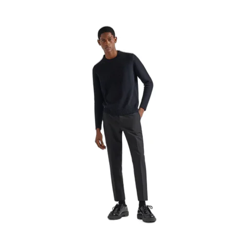 Wool and cashmere crew-neck sweater