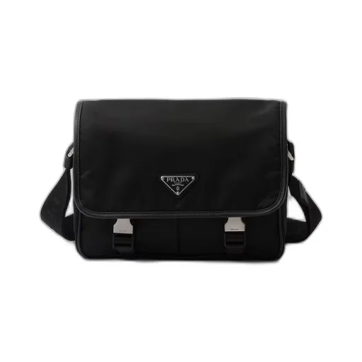 Re-Nylon and Saffiano leather shoulder bag