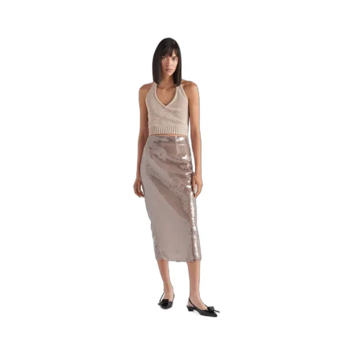 Sequined midi-skirt