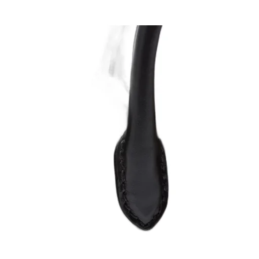 Mini crochet and leather tote bag