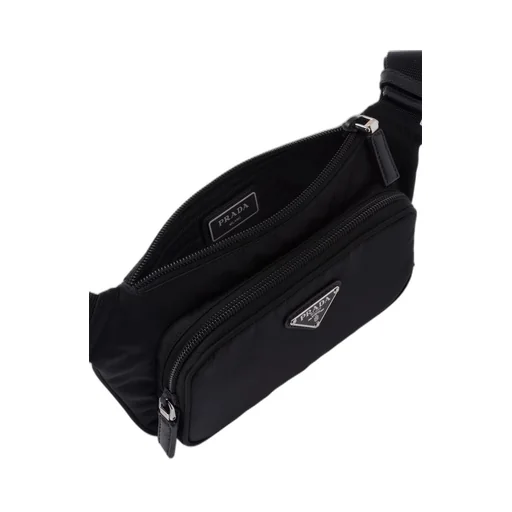 Re-Nylon and Saffiano leather shoulder bag