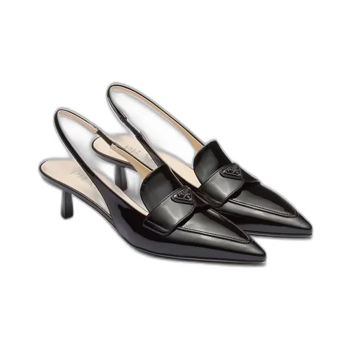 Patent leather slingbacks