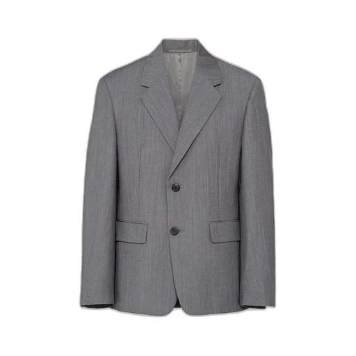Single-breasted mohair wool jacket
