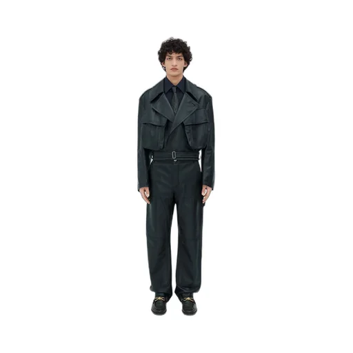 Leather Belted Blouson