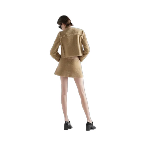 Shearling skirt