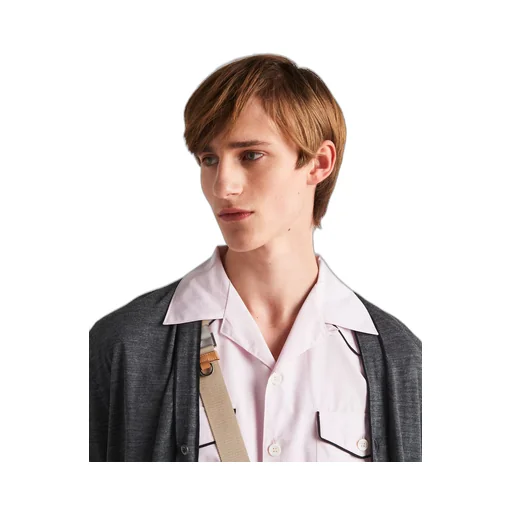 Short-sleeved cotton shirt
