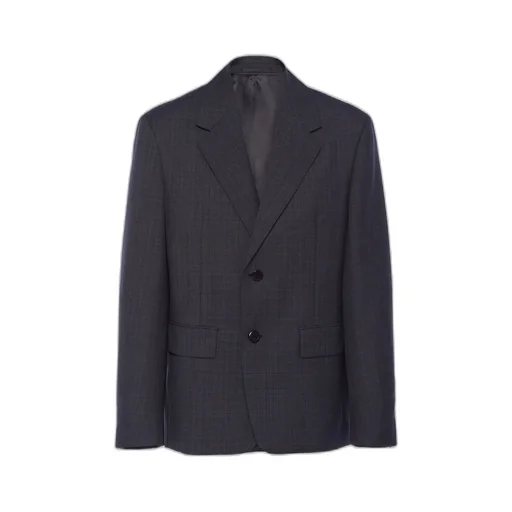 Single-breasted Prince of Wales mohair jacket