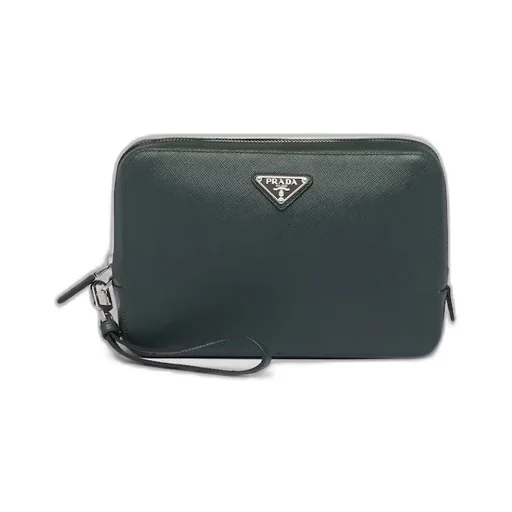 Saffiano Leather Clutch