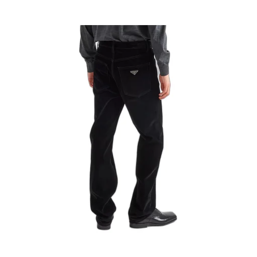 Five-pocket velvet denim jeans