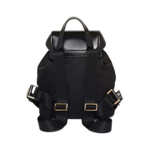Medium Re-Nylon and brushed leather backpack