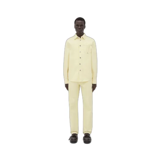 Yellow Wash Wide Leg Denim