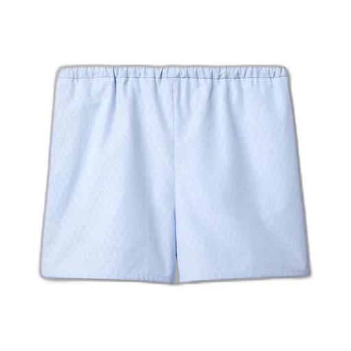 Pinstripe cotton jacquard shorts