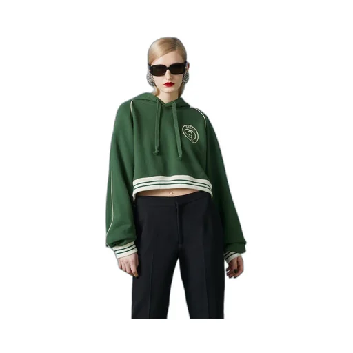 Cotton jersey hooded sweatshirt