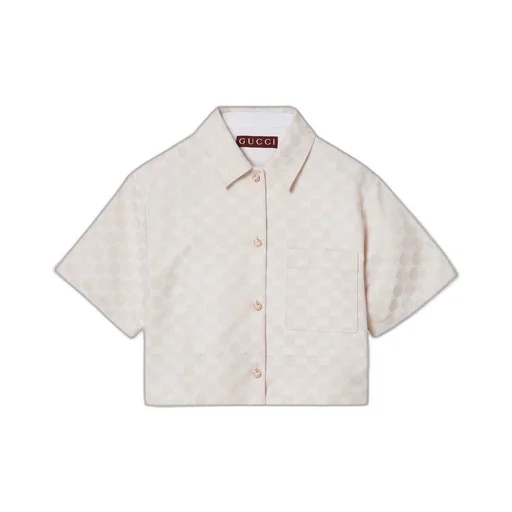 GG cotton gabardine shirt
