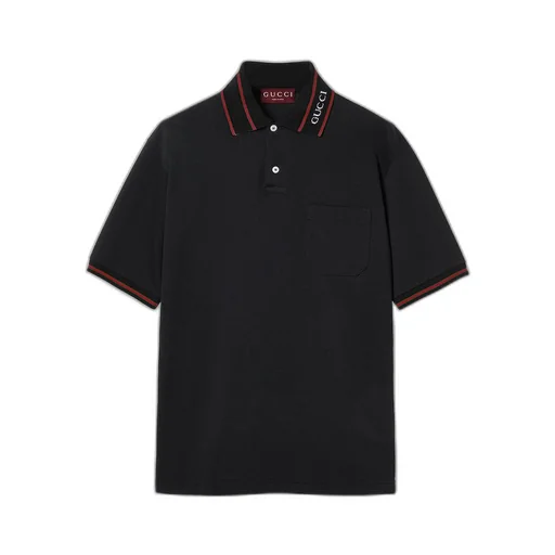 Cotton piquet polo shirt with Web