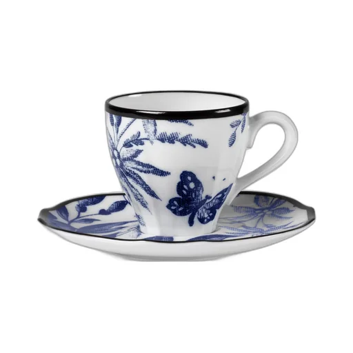 Herbarium coffee cup and saucer, set of two