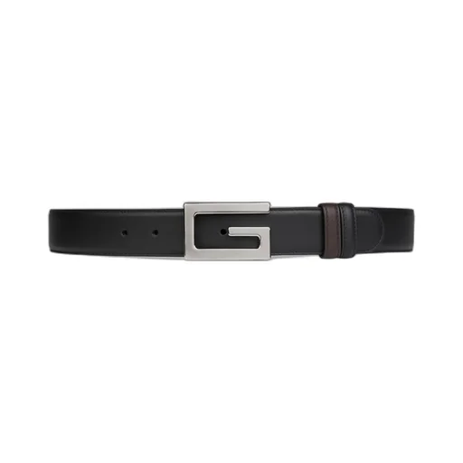 Reversible belt with Square G buckle