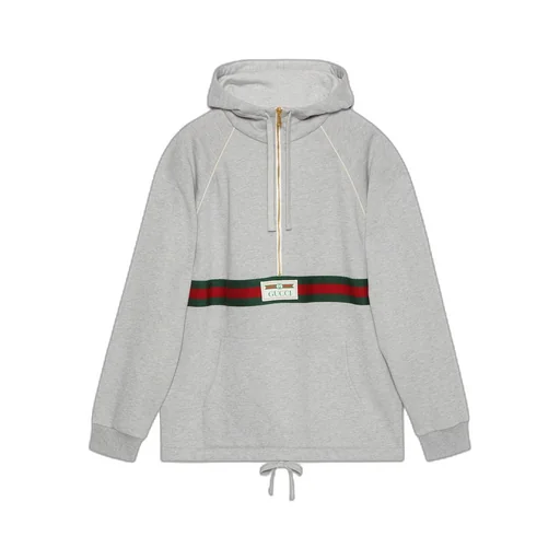 Cotton jersey sweatshirt with Web