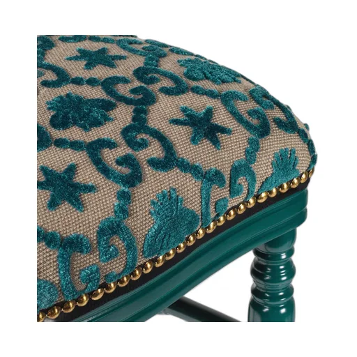 Wood chair with GG jacquard