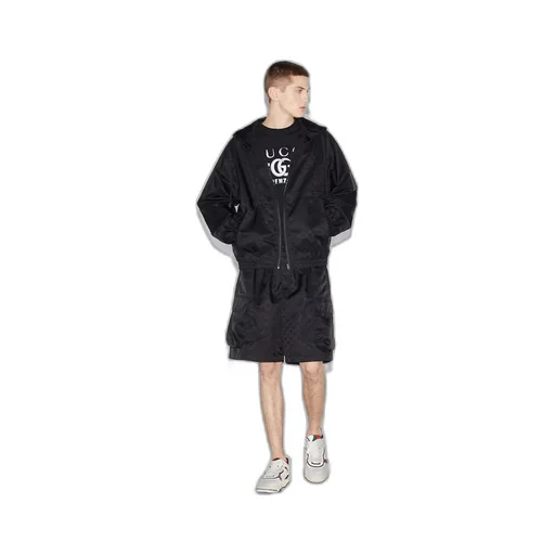 Lightweight GG nylon jacquard jacket