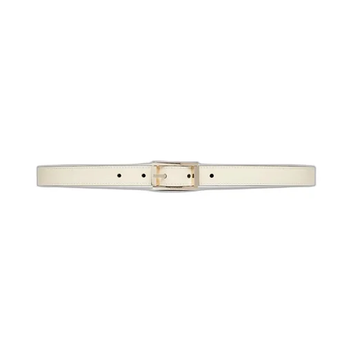 Reversible thin belt with rectangular buckle