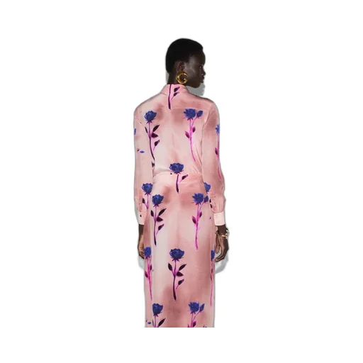 Floral print crêpe de chine shirt