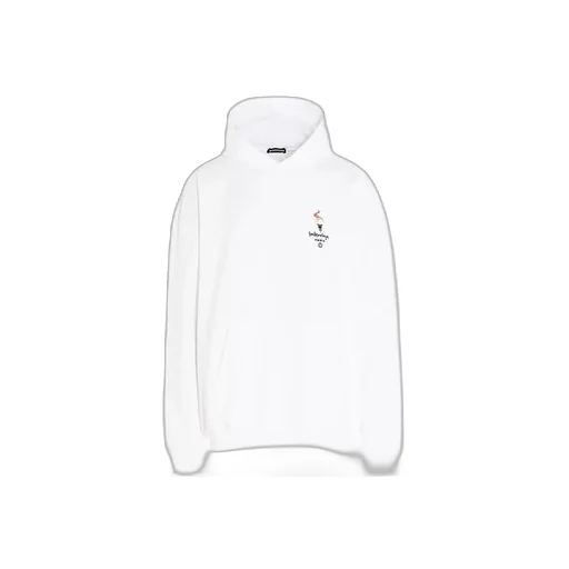 Unisex Logo Oversize Sweatshirt White