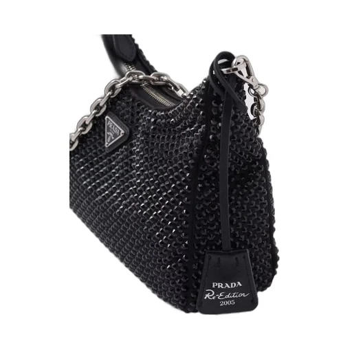 Prada Re-Edition 2005 satin bag with crystals