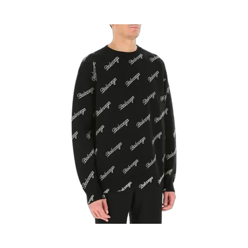 All Over Script Logo Knit Sweater