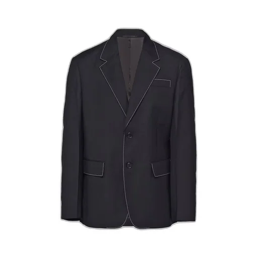 Single-breasted wool jacket
