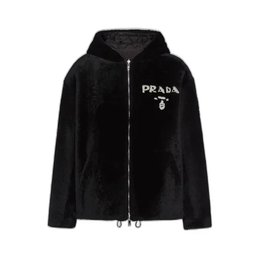 Reversible shearling jacket