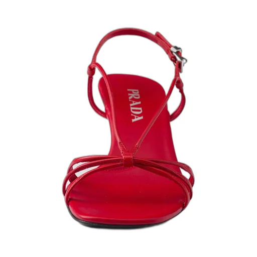 Heeled leather sandals