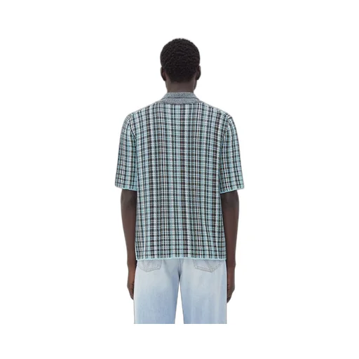 Cotton Viscose Check Polo