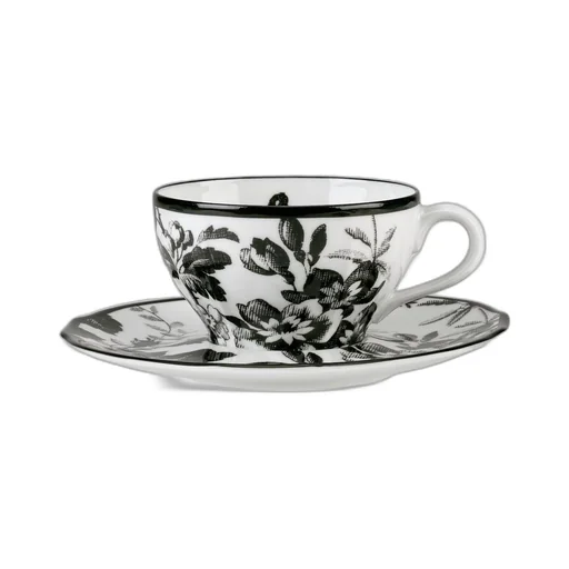 Herbarium teacup and saucer, set of two