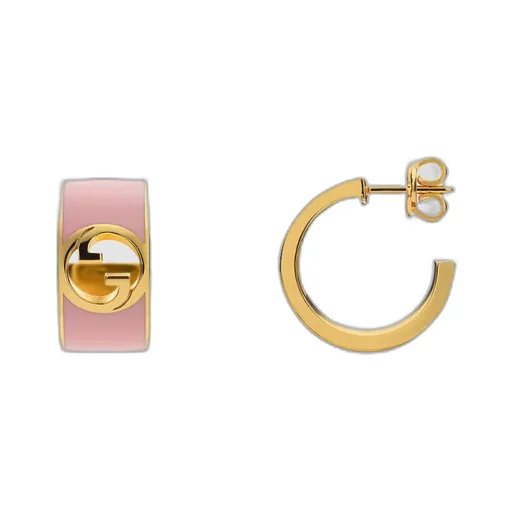 Gucci Blondie enamel hoop earrings