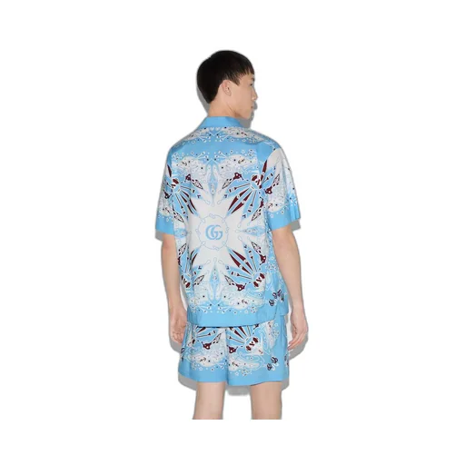Double G bandana print cotton shirt