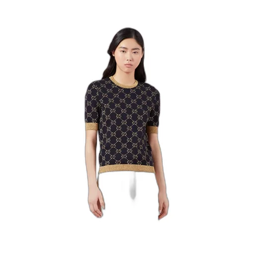 GG cotton lamé top