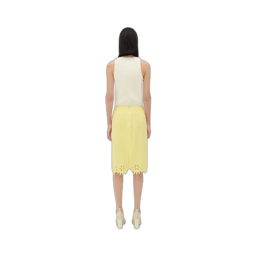English Embroidery Viscose And Silk Skirt