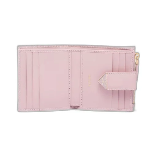 Small Saffiano and smooth leather wallet