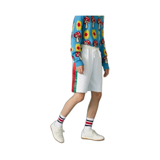 GG cotton terry cloth shorts with Web detail