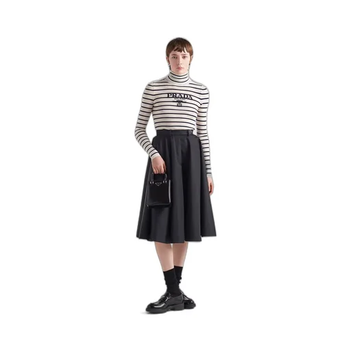 Re-Nylon pleated skirt
