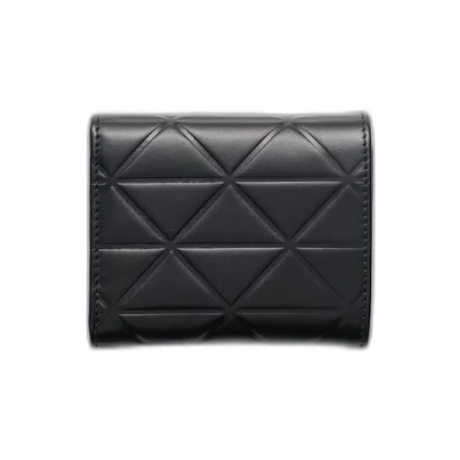 Small leather wallet with triangle motif